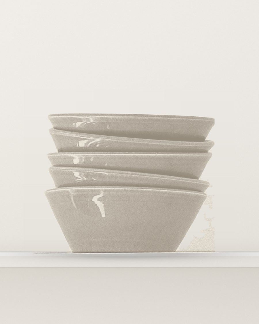 Stacking Bowls, Oat, set of 4