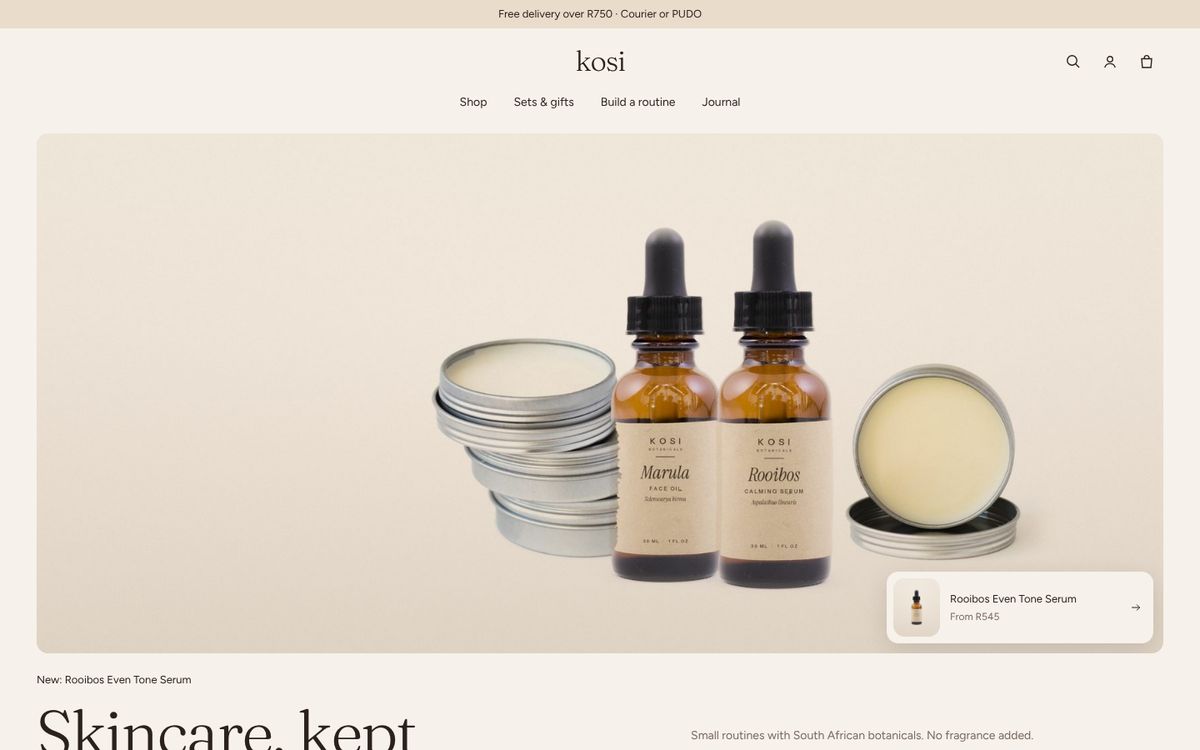 The Balm Shopify theme for skincare brands on a laptop