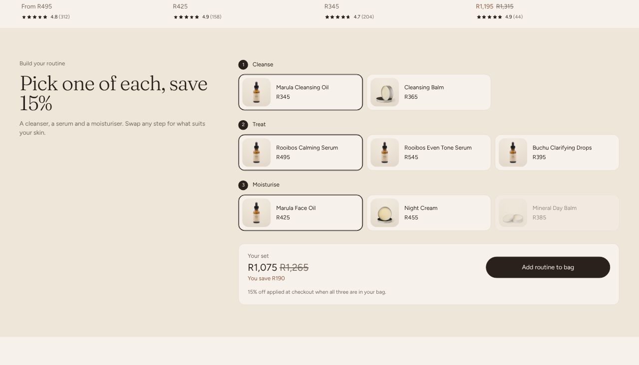 Refills on repeat in the Balm Shopify theme