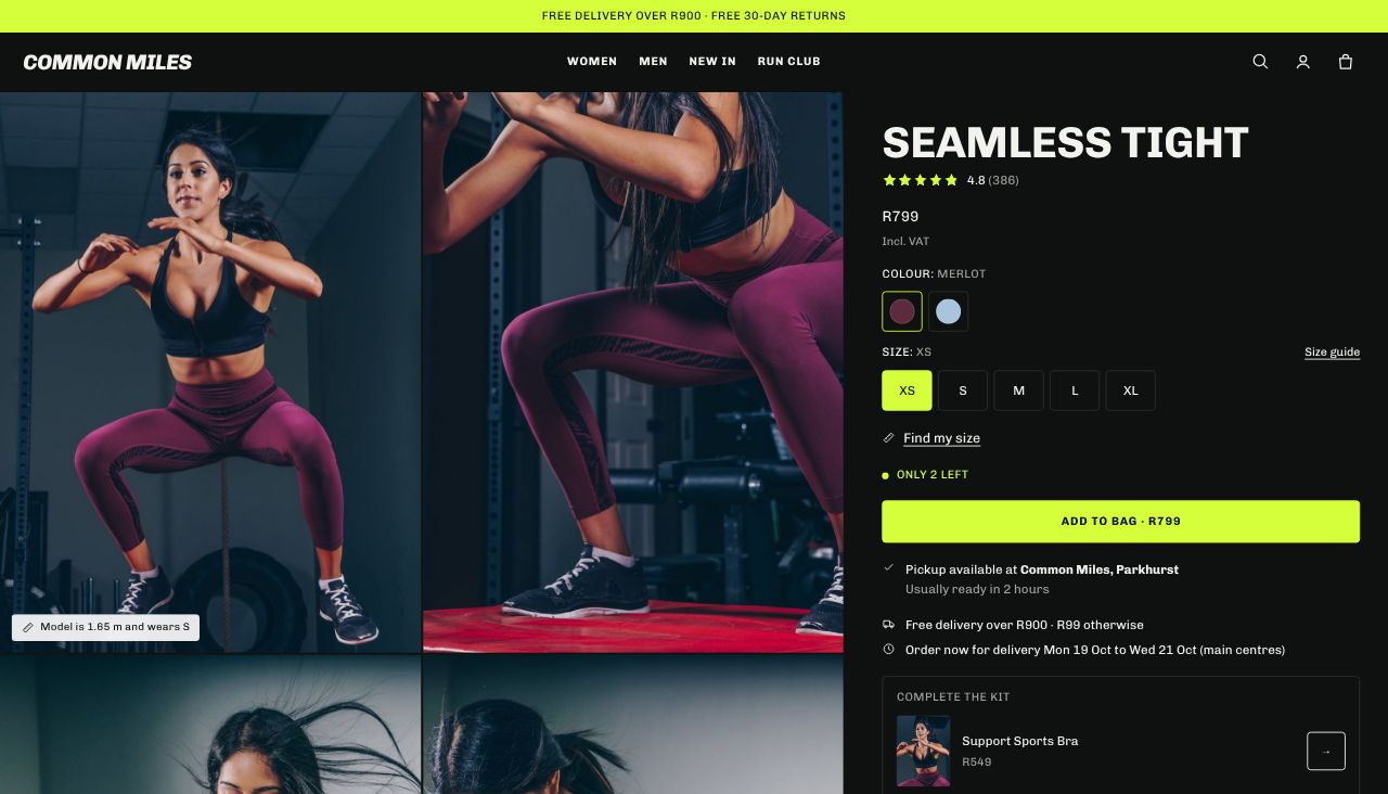 Shop by activity in the Pace Shopify theme